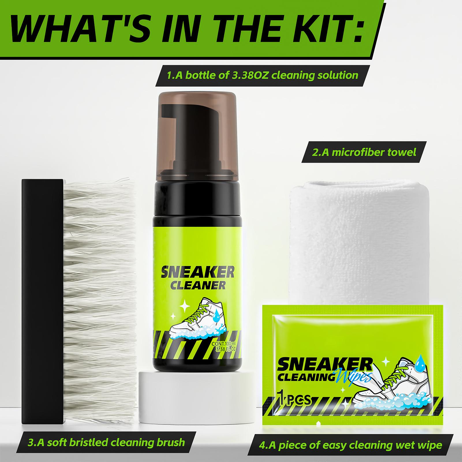 Sneaker Care For Canvas Fabrics - Sneaker Cleaner 4 Pieces 100ml Foam