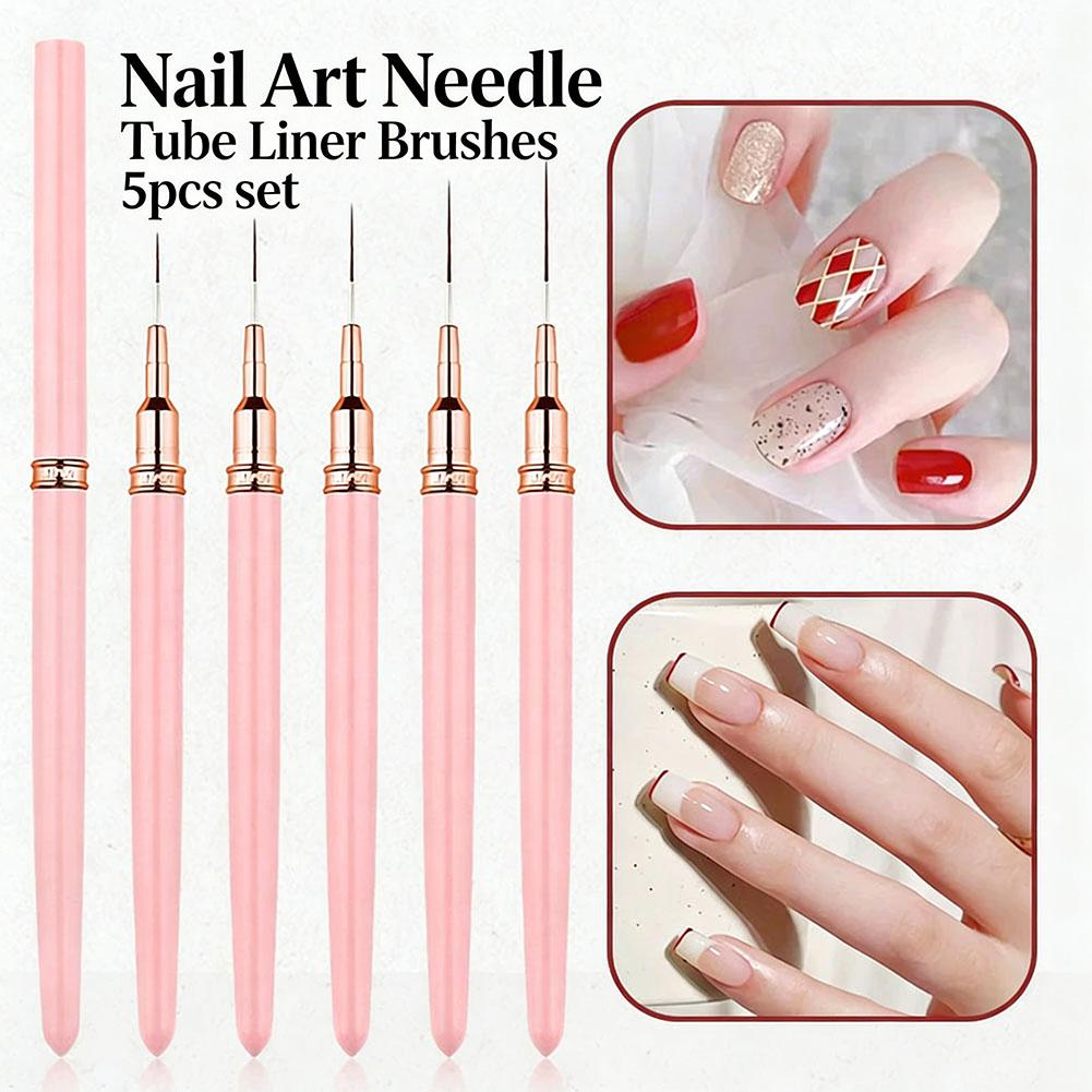 5PCS Nail Art Liner Brush Set  - đánh giá và giá Brush Bristle Set