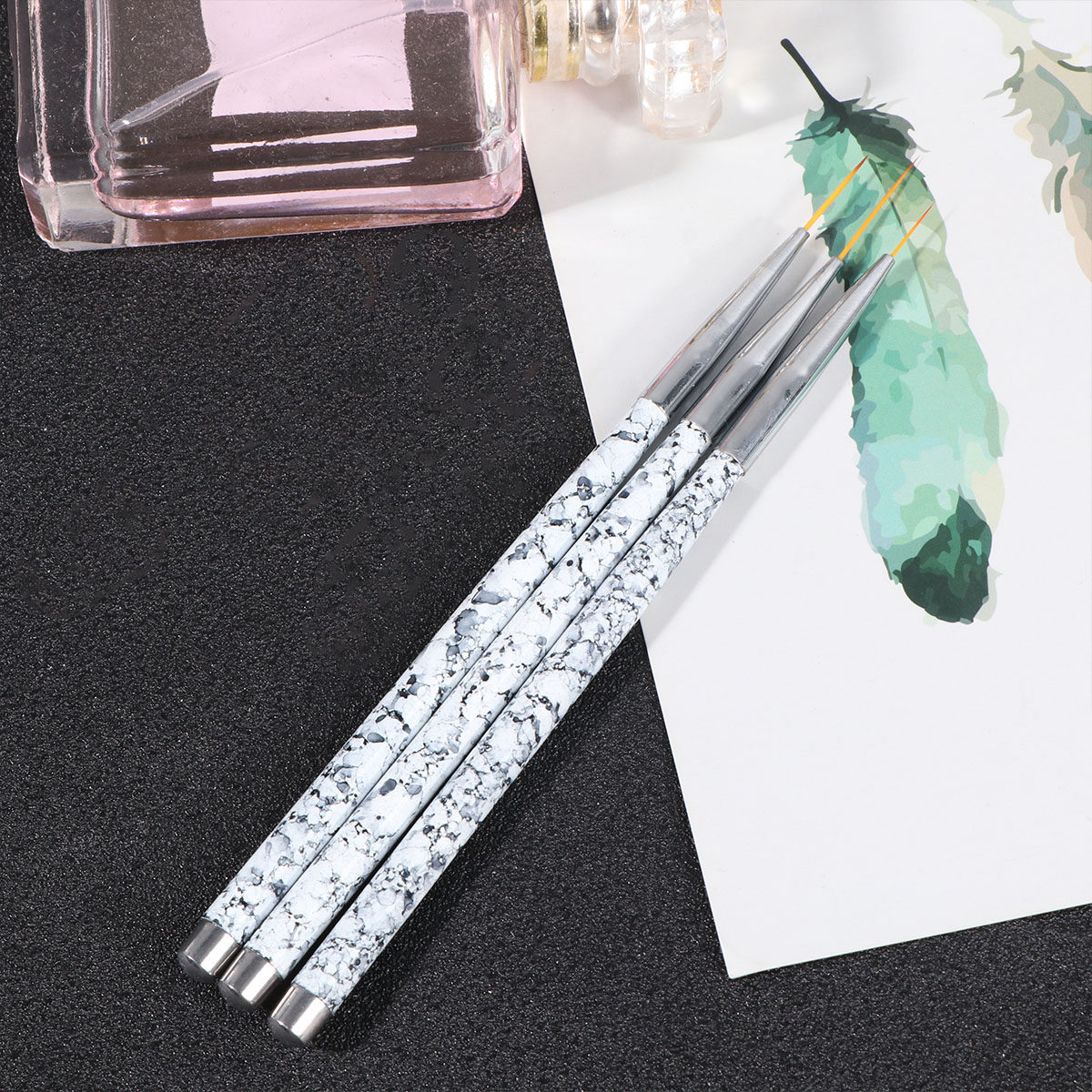 3Pcs Nail Art Liner Brushes Se - đánh giá và giá Brush Bristle Set